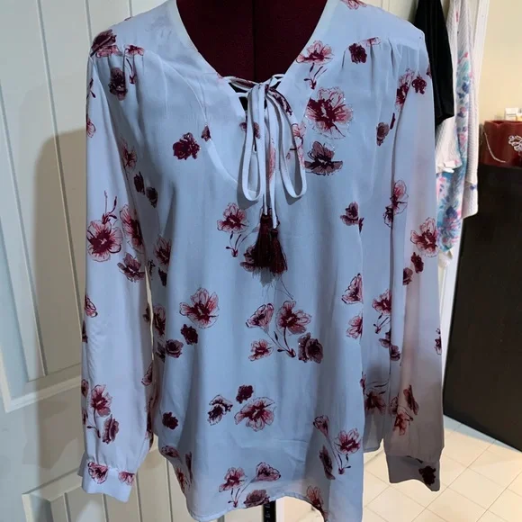 faded glory dress shirts Faded Glory Long Sleeve Button Down Plaid Blue Casual Shirt Size L